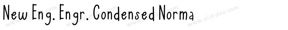 New Eng. Engr. Condensed Normal字体转换